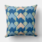 Coussin Metallic blue geometric diamond shapes (Verso)