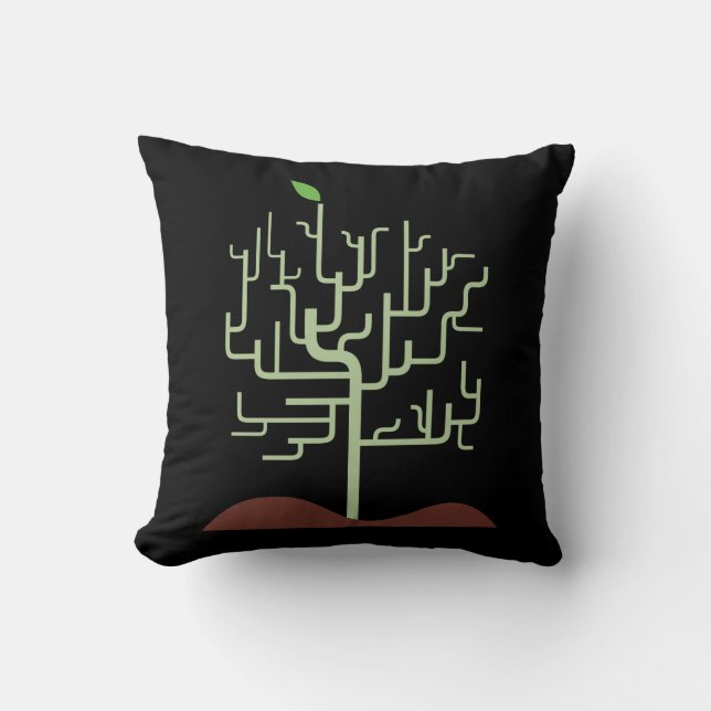 Coussin Métamorphose symbolique Conception de croissance (Recto)