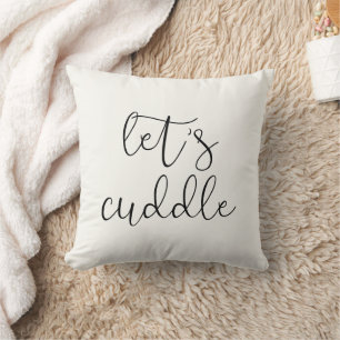 Coussin Mettons la typographie mignonne en pièces