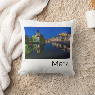 Coussin Metz Temple Neuf France Nuit Moselle Souvenir