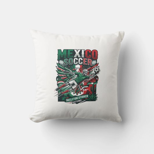 Coussin Mexico Football Squelette Attaquant Nations Premiu (Recto)