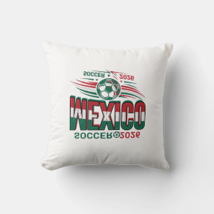 Coussin Mexique Football 2026 Football Gras Pays Typograph