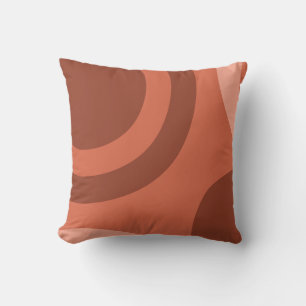 Coussin Mi-siècle Abstrait Terracotta moderne