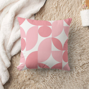 Coussin Mi-Siècle Moderne Abstrait 26 Blush Rose