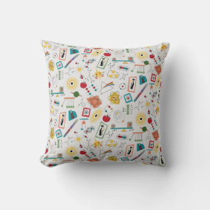Coussin Mi-siècle moderne de l'âge atomique STEM Physique