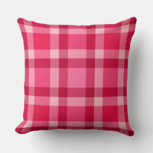 Coussin Mi-siècle moderne grand plat, rose et vin