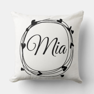Coussin Mia nom mignonne design