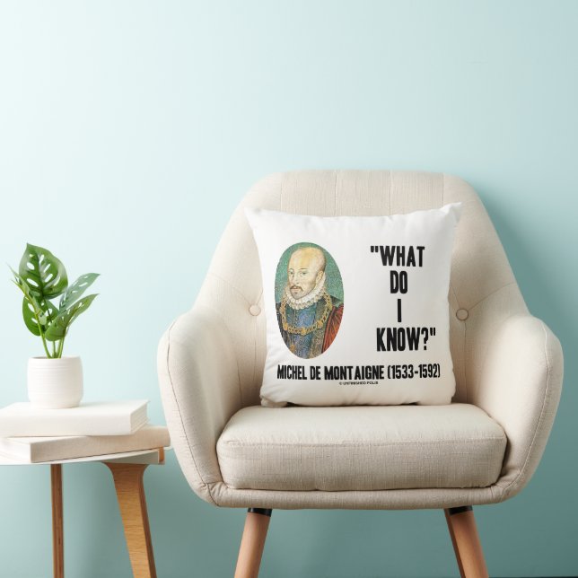 Coussin Michel de Montaigne Que sais-je? Devis (Chaise)