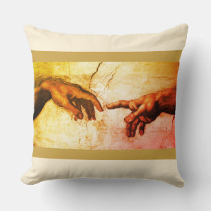 Coussin Michelangelo remet l'art vintage sur ivoire