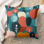 Coussin Mid-Century Modern Abstract Forest Pillow (Couverture)