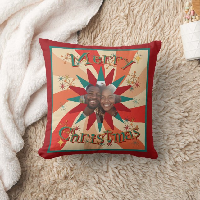 Coussin Mid Century Modern Christmas Sputnik Stars Photo (Couverture)