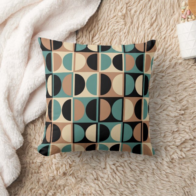 Coussin Mid Century Modern Geometric Abstract Pattern (Couverture)