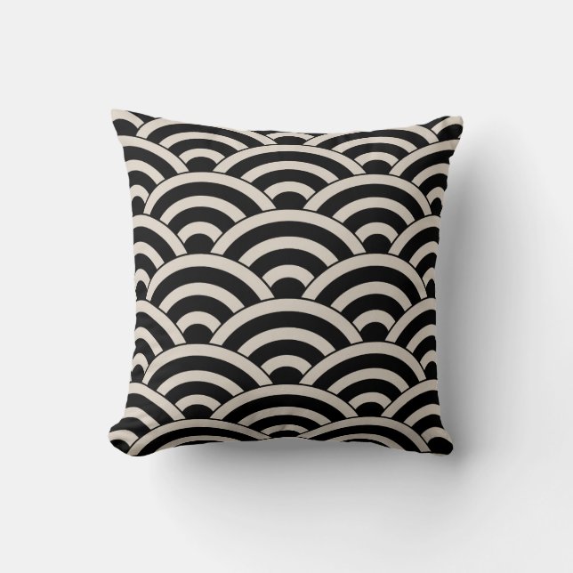 Coussin Mid Century Modern Geometric Arch Pattern (Recto)
