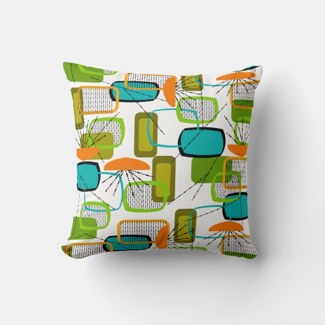Coussin Mid-Century Modern Inspired Pillow Abstract #71 (Recto)