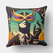 Coussin Mid Century Retro 60s Mardi Gras The Smoking Man (Verso)