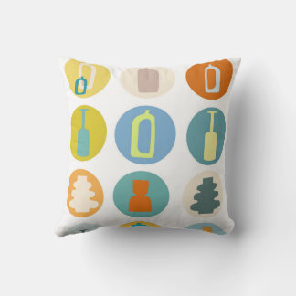 Coussin MidCentury Dots - Plaid