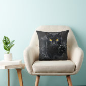 Coussin Midnight Gaze Black Cat Pillow (Chaise)