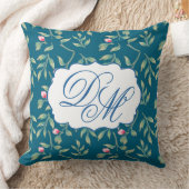 Coussin Midnight Teal Wedding Keepsake Throw Pillow (Couverture)