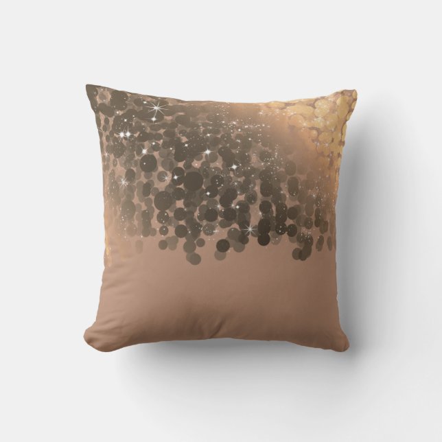 Coussin Miel Champagne Beige Golden Sparklight (Recto)