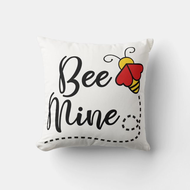 Coussin Mienne / Cœurs Amour Abeille (Recto)