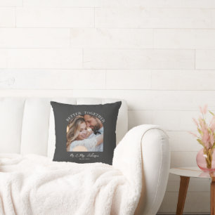 Coussin Mieux ensemble arche photo mariage cadeau décorati