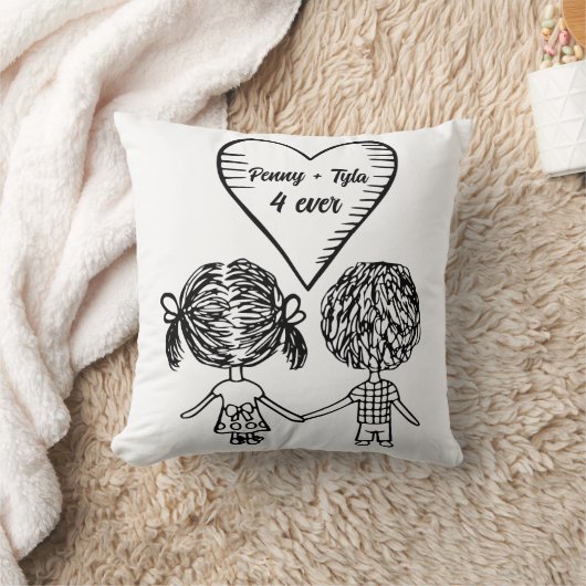 coussin mignon à couple (Couverture)