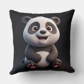 Coussin Mignon bébé panda de dessin animé (Verso)