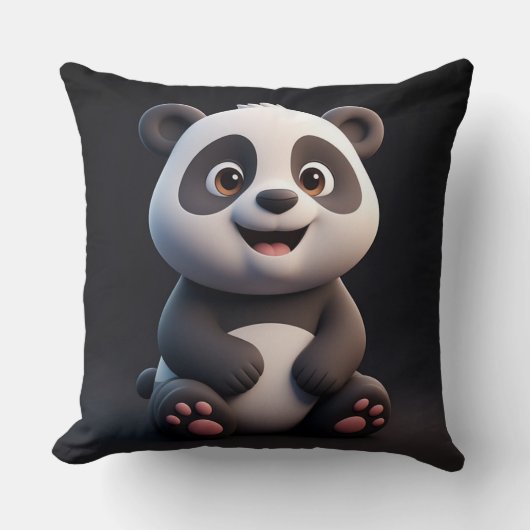 Coussin Mignon bébé panda de dessin animé (Recto)