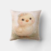 Coussin Mignon bébé poussin chambre d'enfants neutre (Verso)