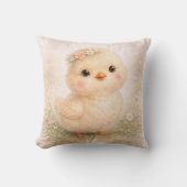 Coussin Mignon bébé poussin chambre d'enfants neutre (Recto)
