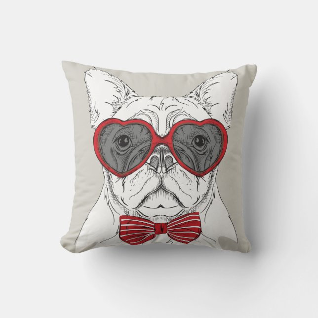 Coussin mignon Bulldog (Recto)