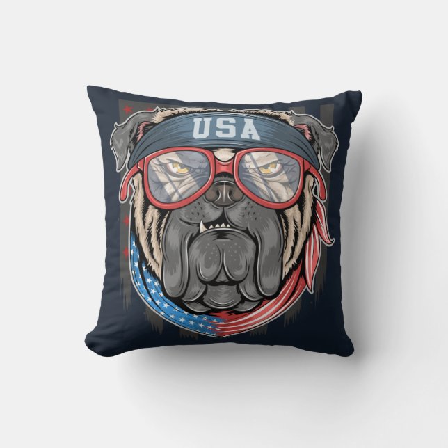 Coussin mignon Bulldog (Recto)