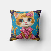 Coussin Mignon chaton de dessin animé (Verso)