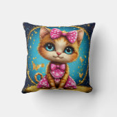 Coussin Mignon chaton de dessin animé (Verso)