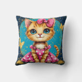 Coussin Mignon chaton de dessin animé (Verso)