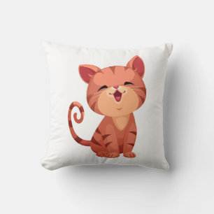 Coussin Mignon Chaton Orange Tabby Tigre Chat Maman Amoure