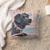 Coussin Mignon chien rose bleu bling maman chien (Couverture)