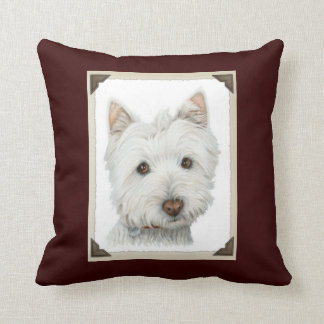 Coussin mignon chien Westie MoJo