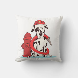 Coussin Mignon chiot dalmatien chien de feu pompier