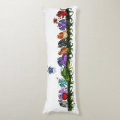 coussin mignon de corps de beaucoup de dragons (Devant (Vertical))