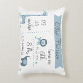 Coussin mignon de faire-part de bébé d'animaux de (Devant(Vertical))