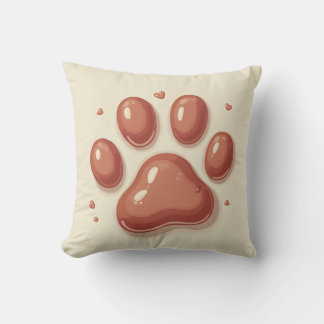 Coussin mignon de gelée de patte chat