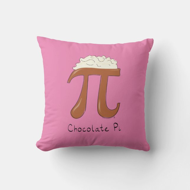 Coussin mignon de jour des maths pi du chocolat pi (Recto)