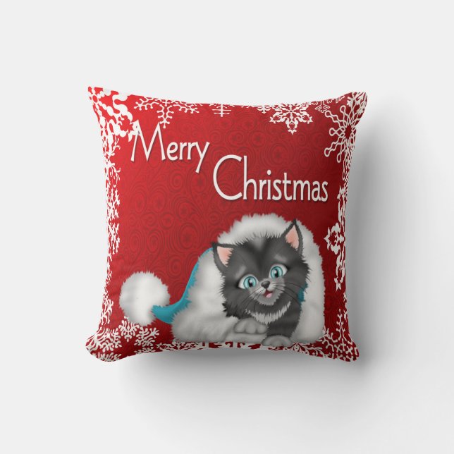Coussin mignon de Kitty de Joyeux Noël (Recto)