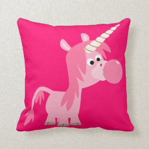 Coussin mignon de licorne de bubble-gum de bande