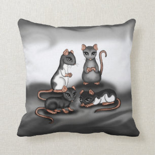 coussin mignon de rats