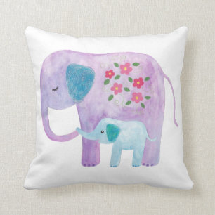 Coussin mignon d'éléphant de coussin de maman et