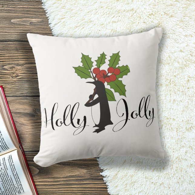 Coussin Mignon drôle de manchot Noël vacances (Créateur téléchargé)