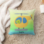 Coussin mignon drôle dino volant hélicoptère jaune do-it-y (Couverture)