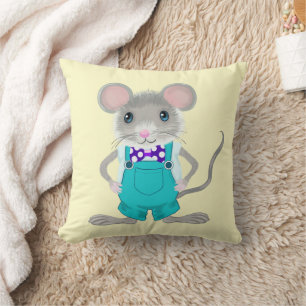 Coussin Mignon et élégante petite souris